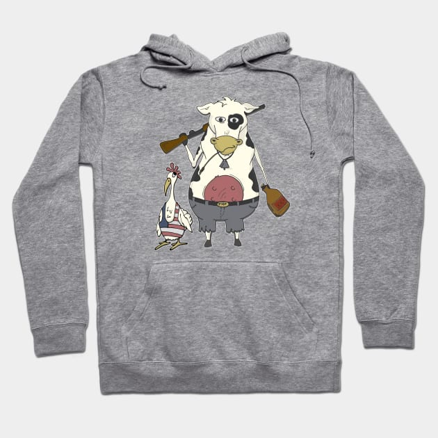 Cow and Chicken do 'merica! Hoodie by moose_cooletti